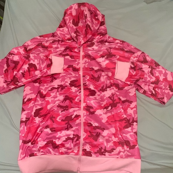 SHEIN MOOSTA Camo Print Drop Shoulder Zip Up Hoodie - Picture 1 of 1